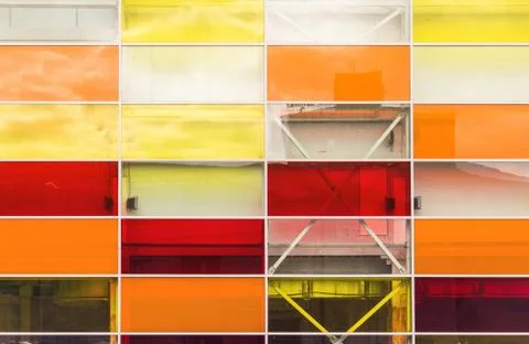 Colored rectangular mirrors Stock Photos