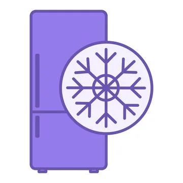 Colored Refrigerator Icon. Vector Illustration. Device for Keeping Food Col.. Stock Illustration