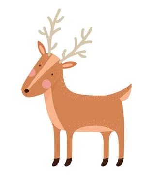 Colored reindeer design Stock Illustration