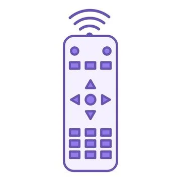 Colored Remote Control Icon. Vector Illustration. Accessory for Control and.. Stock Illustration