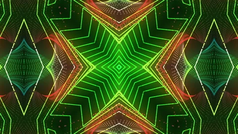 Colored Retro Kaleidoscope Loop 動画素材 137631512