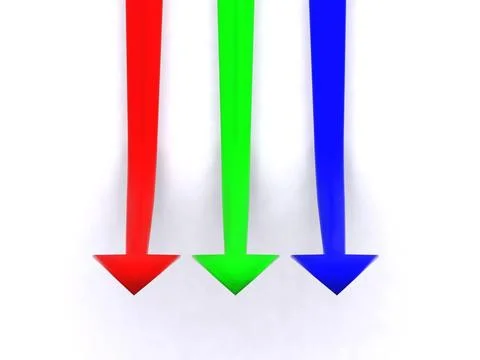 Colored RGB pointer. 3d colored RGB pointer. 3d Copyright: xZoonar.com/sad... Stock Photos