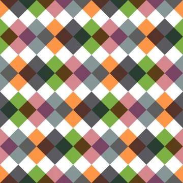 Colored rhombic geometric seamless pattern. 库存插图