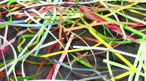 Colored ribbons falling Video stock 52688450