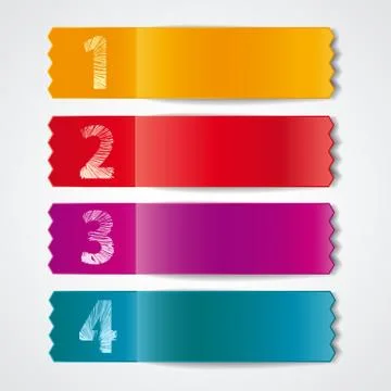 Colored ribbons Stock Illustration