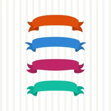 Colored ribbons on a light background Stock Illustration