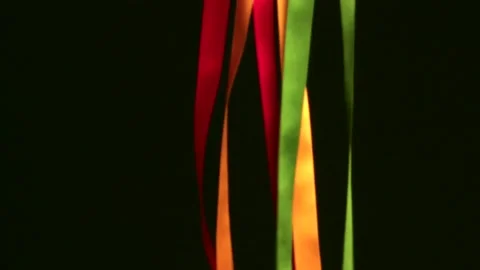 Colored ribbons moving through the air Stock Footage 157498998
