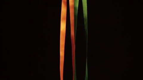 Colored ribbons moving through the air Stock Footage 157498999
