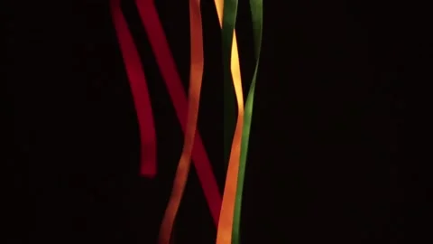 Colored ribbons moving through the air Stock Footage 157499000