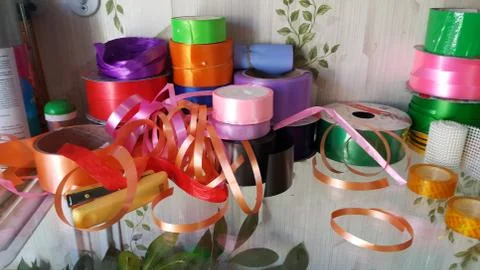 Colored ribbons Stock Photos
