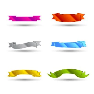 Colored Ribbons set Stock Illustration