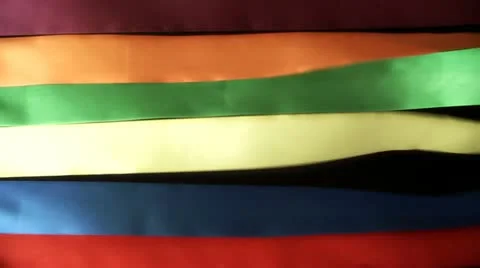 Colored ribbons in the wind Stock Footage 10913182