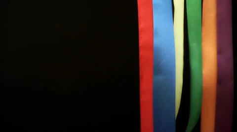 Colored ribbons in the wind Stock Footage 10913186