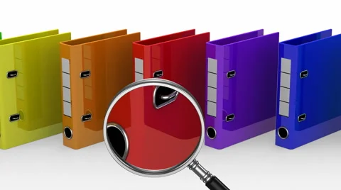 Colored Ring Binders Stock Footage 40558717