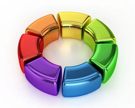 Colored Ring Chart Stock Illustration