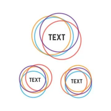 Colored rings. Overlapping circles bubbles color ring Stock Illustration