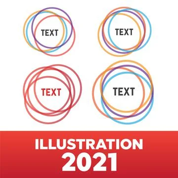 Colored rings. Overlapping circles bubbles vector color ring Stock Illustration