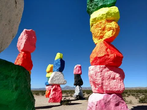 Colored Rock Monuments Foto stock