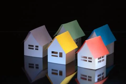 Colored roofs Stock Photos