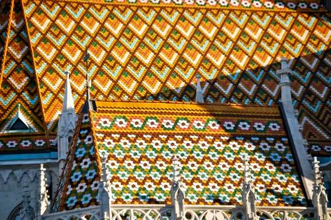 Colored roofs Stock-Fotos
