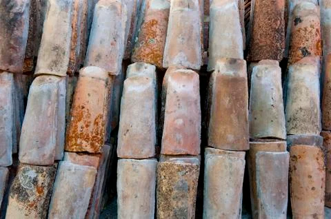 Colored rooftiles Stock Photos