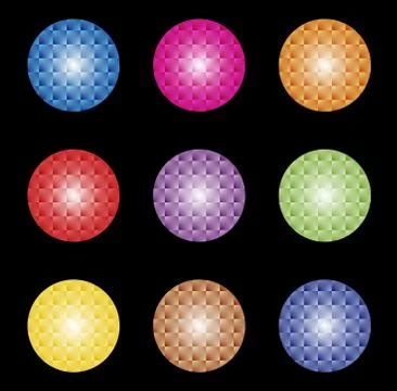 Colored Round Buttons Stock Illustration