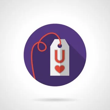 Colored round love proposal label vector icon Stock Illustration