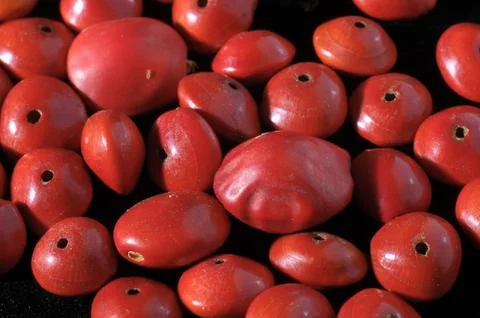 Colored round seeds Foto stock