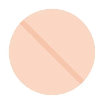 Colored round tablet vector icon flat isolated Stock Illustration