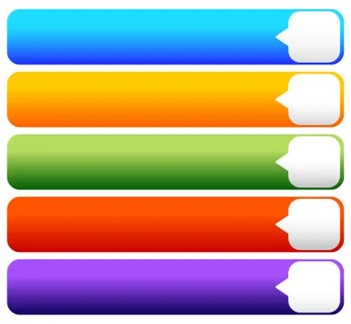 Colored rounded button, banner backgrounds. Vector graphics. Ilustración de archivo