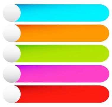 Colored rounded button, banner backgrounds. Vector graphics. Ilustración de archivo