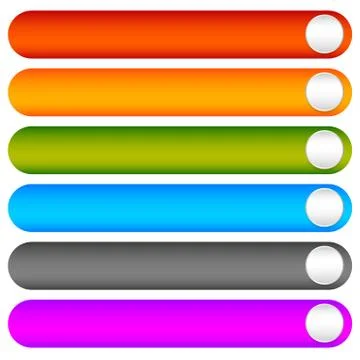 Colored rounded button, banner backgrounds. Vector graphics. Illustrazione stock