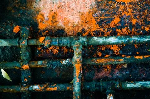 Colored rust metal Stockfoto's