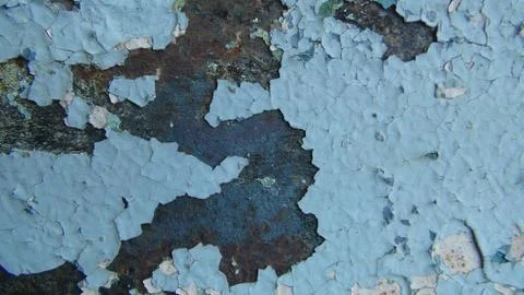 Colored rusty stained metal wall texture pattern Stock Photos