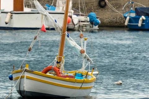 The colored sailboat Stock Photos