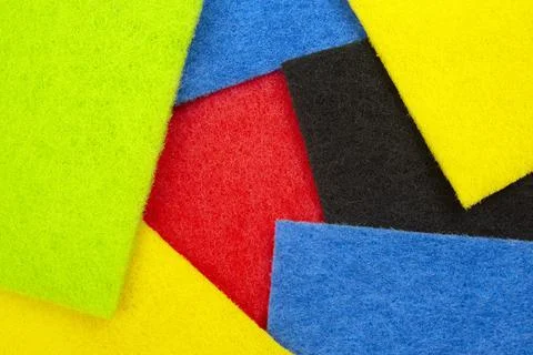 Colored samples of felt material. industrial textile industry. background tex Stock Photos