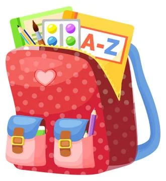 Colored School Backpack Back to School Stock Illustration
