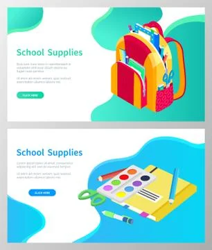 Colored School Backpack Back to School Stock Illustration