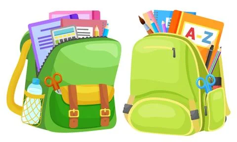 Colored School Backpack Back to School Stock Illustration