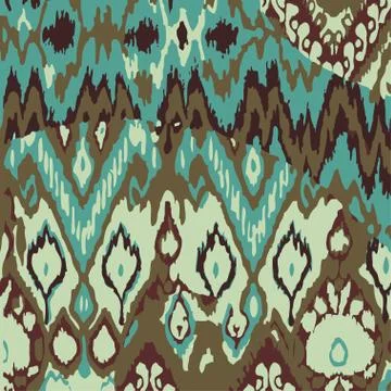 Colored seamless ethnic vector print pattern Stock Illustration