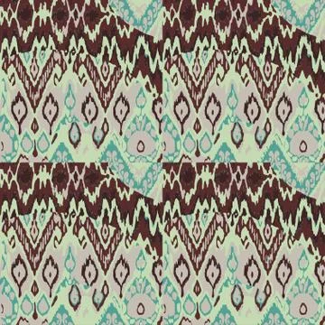 Colored seamless ethnic vector print pattern Stock Illustration