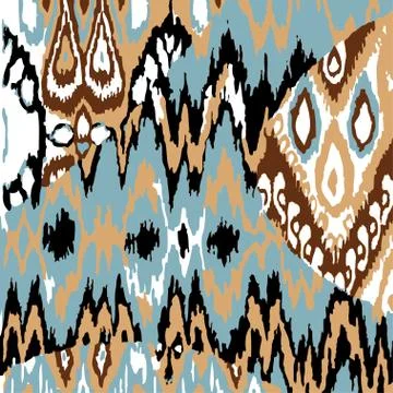 Colored seamless ethnic vector print pattern Stock Illustration