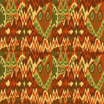 Colored seamless ethnic vector print pattern Stock Illustration