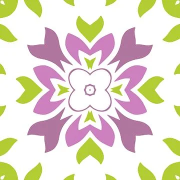 Colored seamless floral pattern Stock Illustration