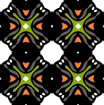 Colored seamless ornate pattern Stock Illustration