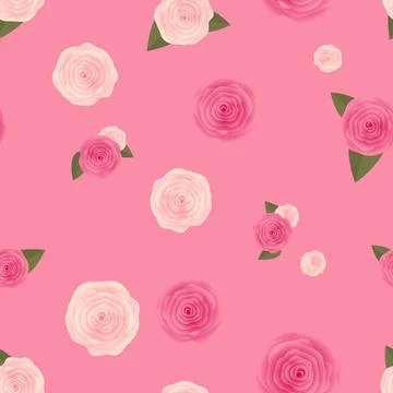 Colored Seamless Pattern Background with Flowers. Illustration Stock Illustration