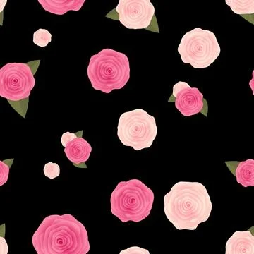 Colored Seamless Pattern Background with Flowers. Illustration Stock Illustration