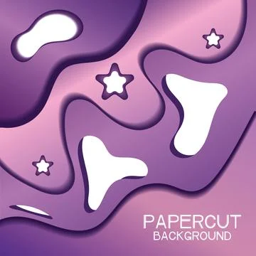 Colored seamless pattern background with paper art style Vector Stock Illustration