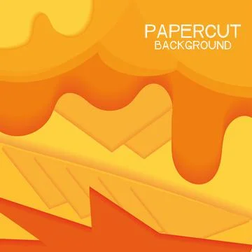 Colored seamless pattern background with paper art style Vector Stock Illustration