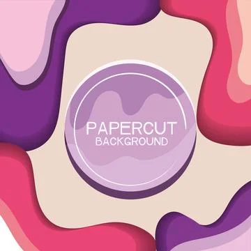 Colored seamless pattern background with paper art style Vector Stock Illustration